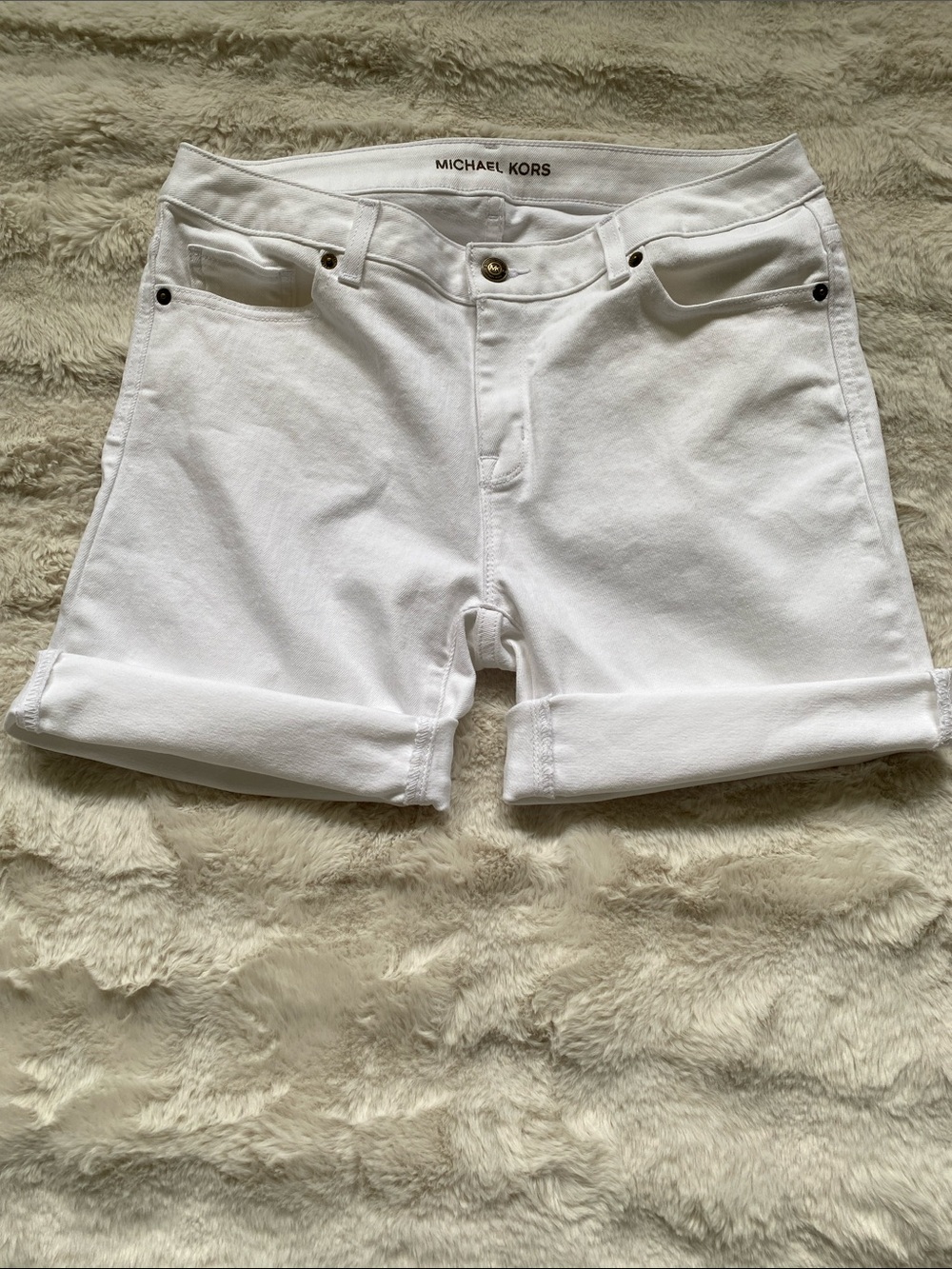 Michael Kors White Women's Bermuda Shorts Size 8 - Picture 7 of 15